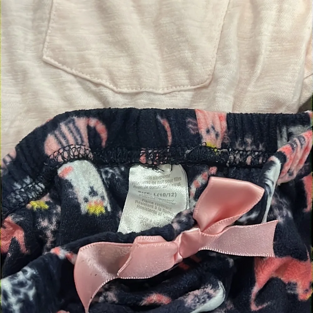 Kids Girls Gap & Rene Rofe Lot Tie Dye Pocket Tee Fleece Cat Pajama Jogger Pant